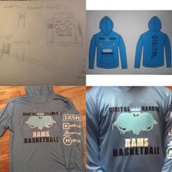Mistek hoodie for Digital Harbor H.S. Basketball team